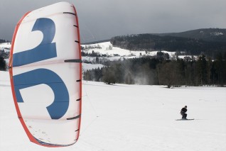 snowkiting na Vysočině