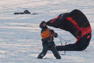 snowkiting, každý začátek je těžký